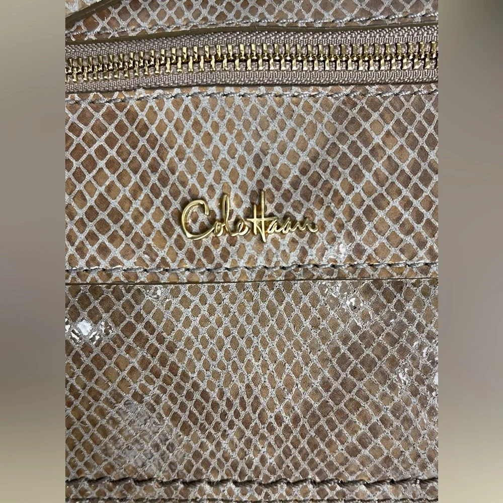 Cole Haan Faux Snake skin Neutral Crossbody Bag - Picture 3 of 5